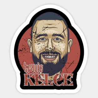 Travis kelce - cartoon vintage Sticker